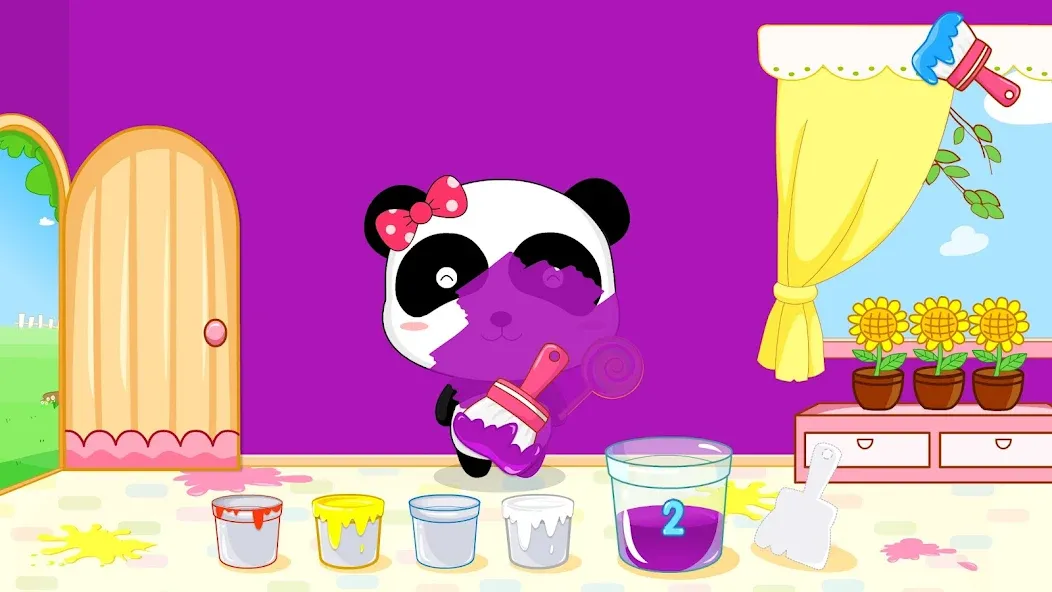 Baby Panda's Color Mixing [МОД Бесконечные деньги] Screenshot 2