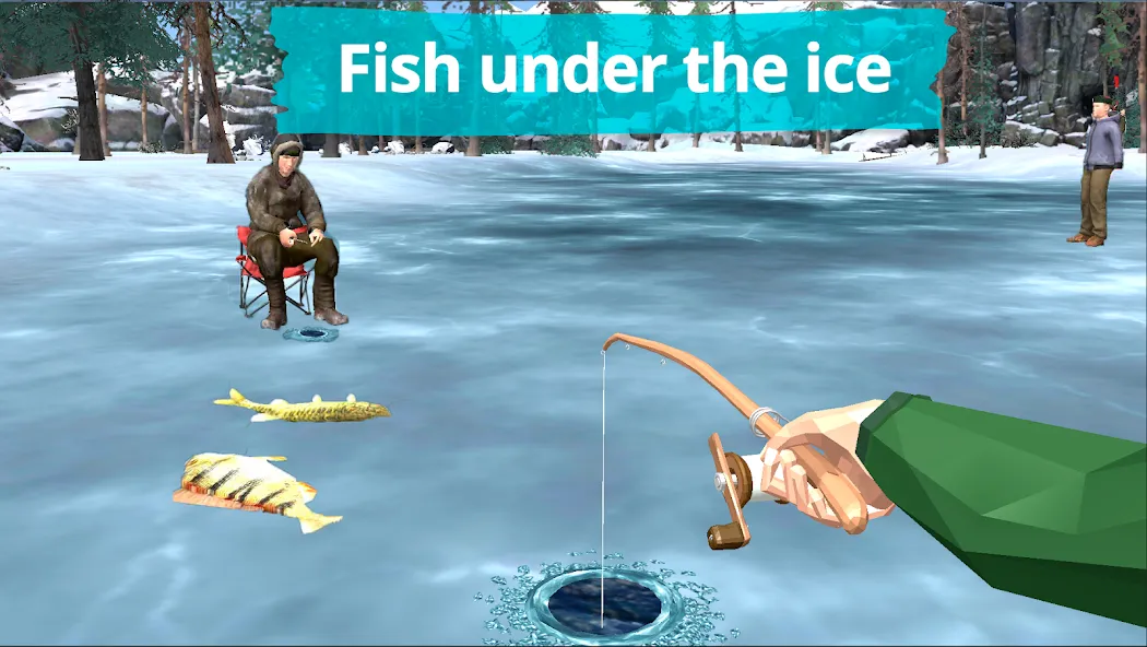 Fishing in the Winter. Lakes. [МОД Бесконечные деньги] Screenshot 1