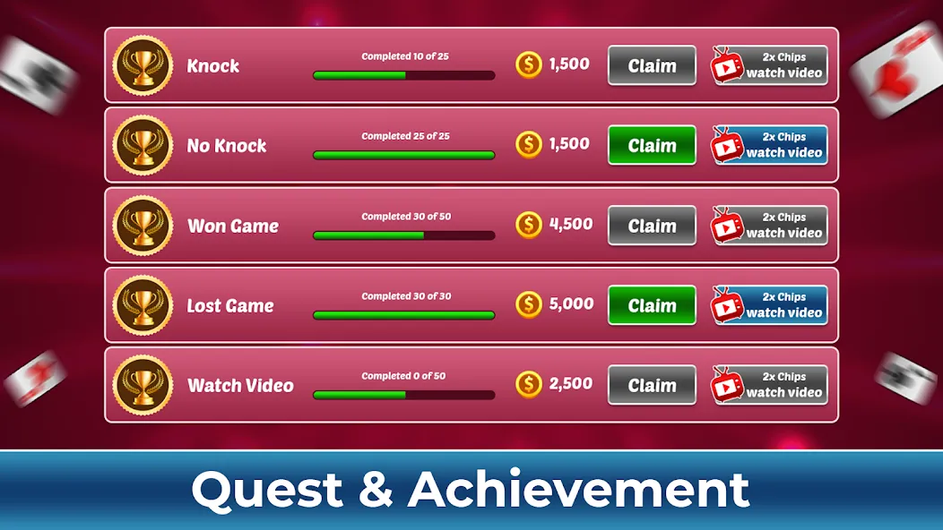 Tonk Rummy Card Game (Тонк Рамми карточная игра) [МОД Много монет] Screenshot 4