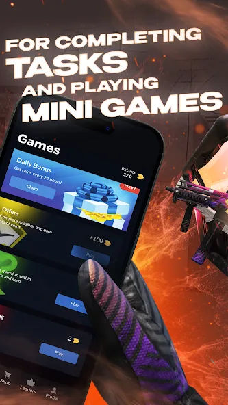 Skins Farm - Golds and Skins (Скинс Фарм) [МОД Бесконечные деньги] Screenshot 2