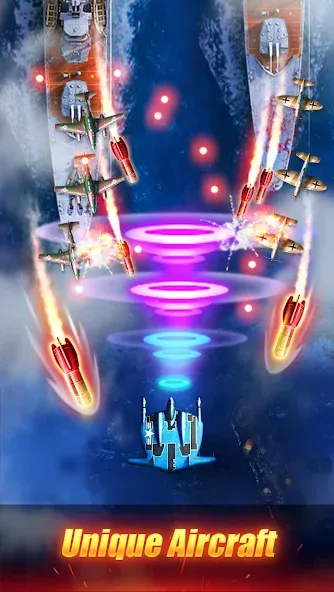 Sky Survivor: WWII Aircraft Sh (Скай Сурвайвер) [МОД Много монет] Screenshot 2