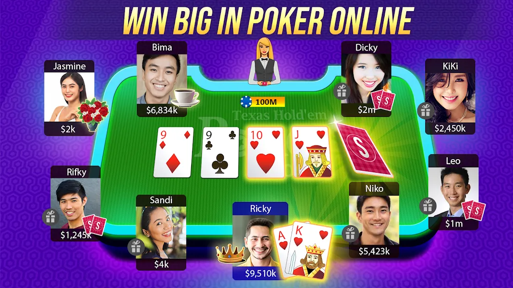 Texas Holdem Poker Online (Техасский Холдем Покер Онлайн) [МОД Меню] Screenshot 1