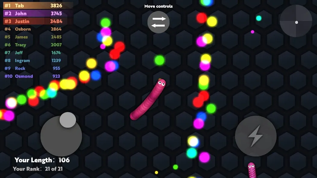 Slide.io - Hungry Snake Game [МОД Бесконечные деньги] Screenshot 4