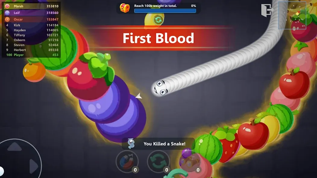 Snake War™ Hungry Worm.io Game (Снейк Вар) [МОД Много денег] Screenshot 2