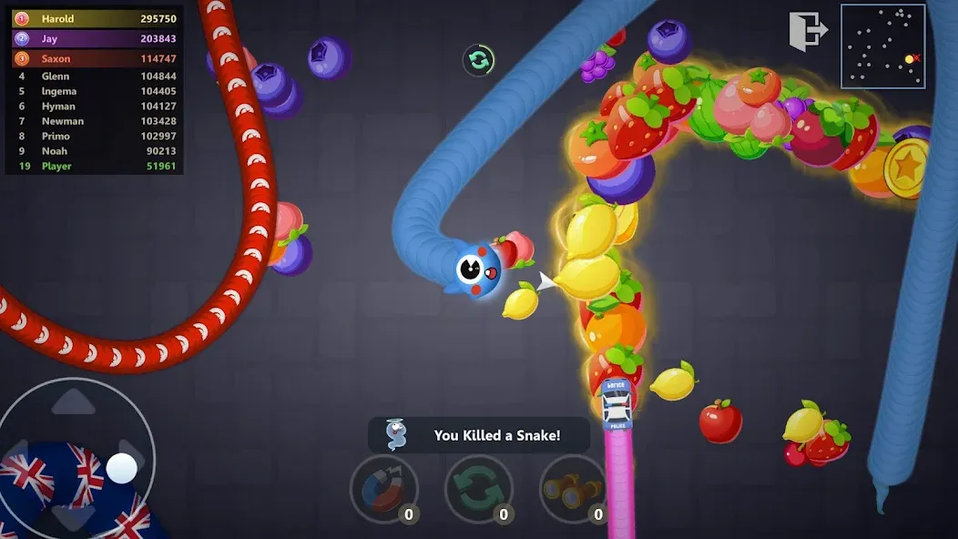 Snake War™ Hungry Worm.io Game (Снейк Вар) [МОД Много денег] Screenshot 3