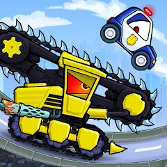 Скачать взломанную Car Eats Car 3 Hill Climb Race (Кар Ейтс Кар 3)  [МОД Mega Pack]