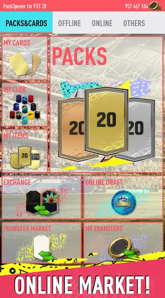 Pack Opener for FUT 20 by SMOQ (Пак открыватель для 20 от ) [МОД Бесконечные монеты] Screenshot 2