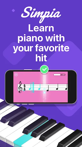 Simpia: Learn Piano Fast (Симпиа) [МОД Mega Pack] Screenshot 1