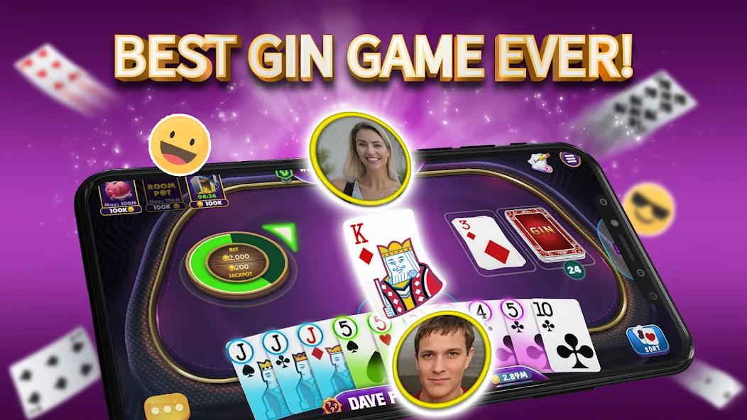 Gin Rummy Elite: Online Game (Джин Рамми) [МОД Mega Pack] Screenshot 1