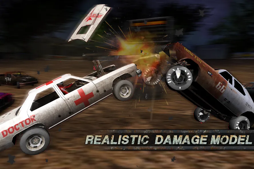 Demolition Derby: Crash Racing (Демолиция Дерби) [МОД Много монет] Screenshot 1