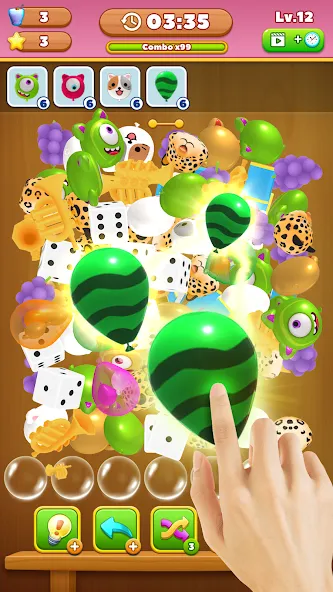 Match Triple Balloon (Матч Тройной Шарик) [МОД Много денег] Screenshot 2