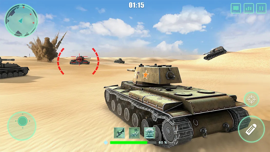 World Tanks War: Offline Games (Танковые военные машины Блиц) [МОД Бесконечные деньги] Screenshot 2