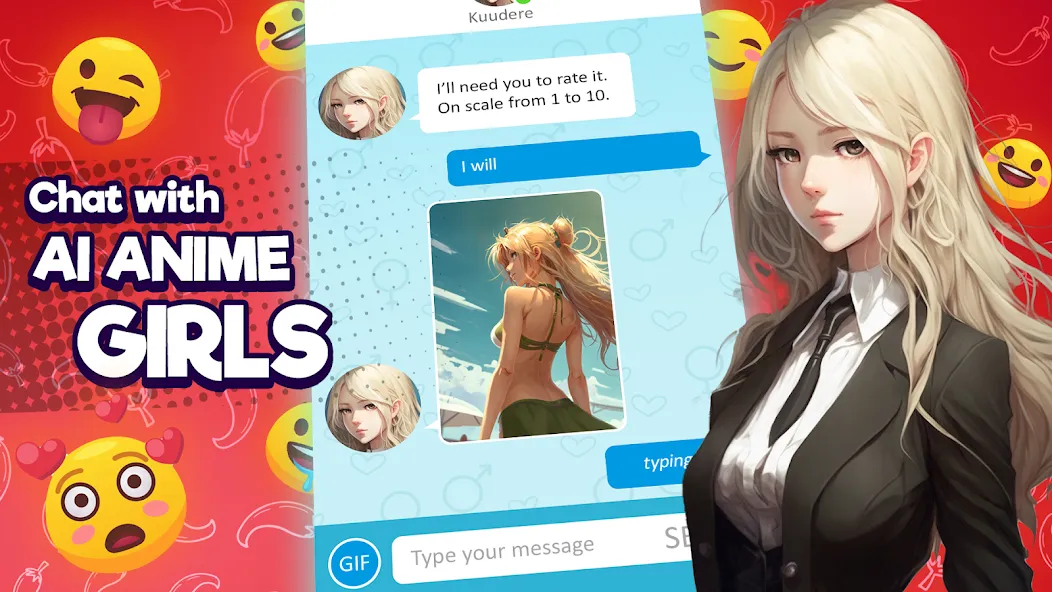 Anime Girlfriend - AI Chat (Аниме Грлфренд) [МОД Menu] Screenshot 4