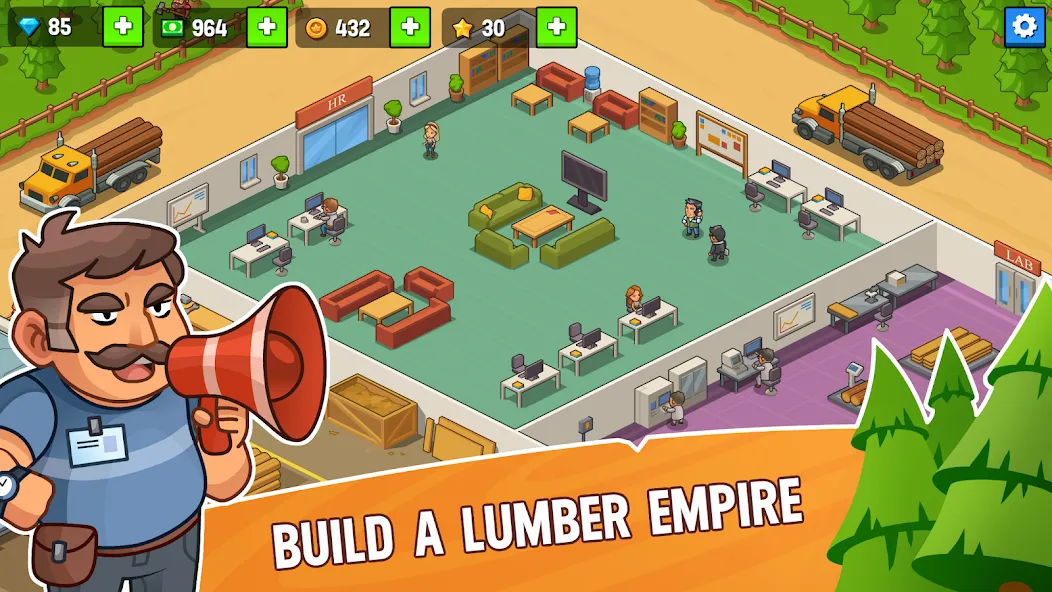 Lumber Inc Tycoon (Ламбер инк тайкун) [МОД Menu] Screenshot 1