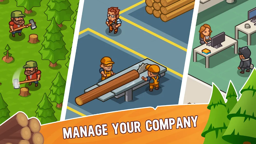 Lumber Inc Tycoon (Ламбер инк тайкун) [МОД Menu] Screenshot 2