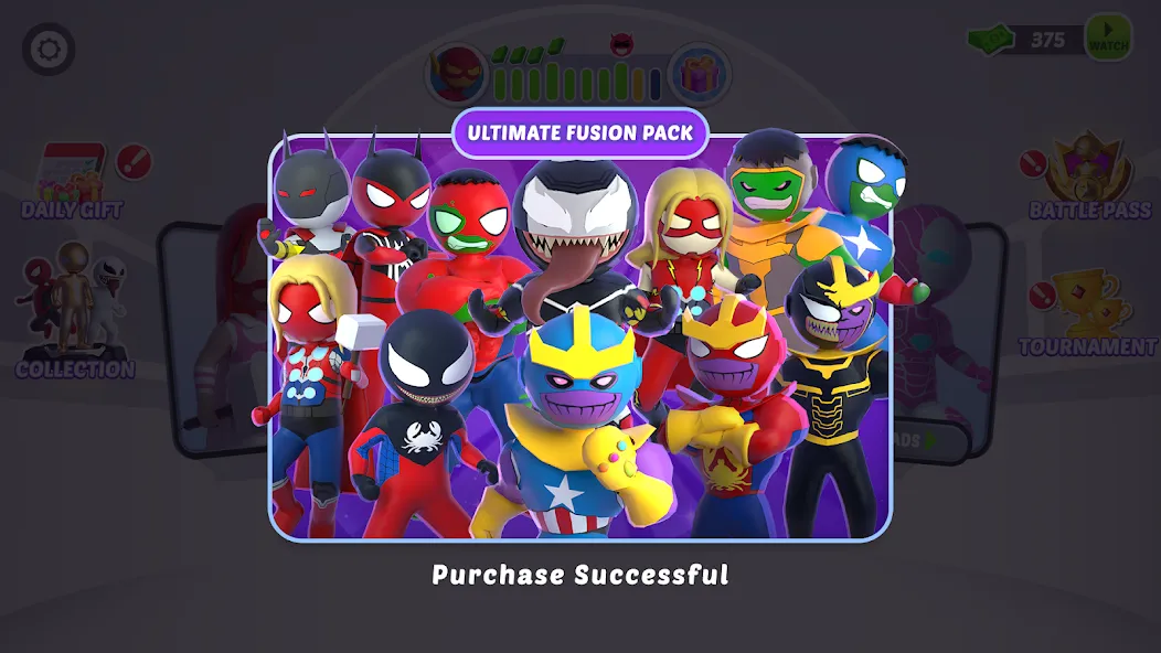 Stick Hero: Comic Superhero (Стик Хиро) [МОД Menu] Screenshot 3