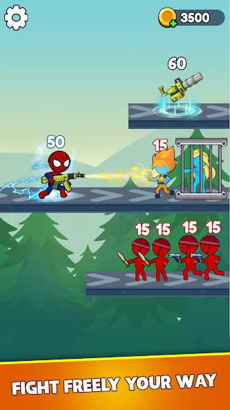 Stick Shooter: Battle Game (Стик Шутер) [МОД Mega Pack] Screenshot 1