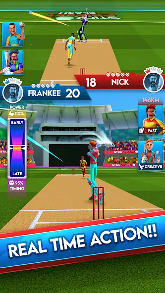 Stick Cricket Clash (тик Крикет Клаш) [МОД Menu] Screenshot 1