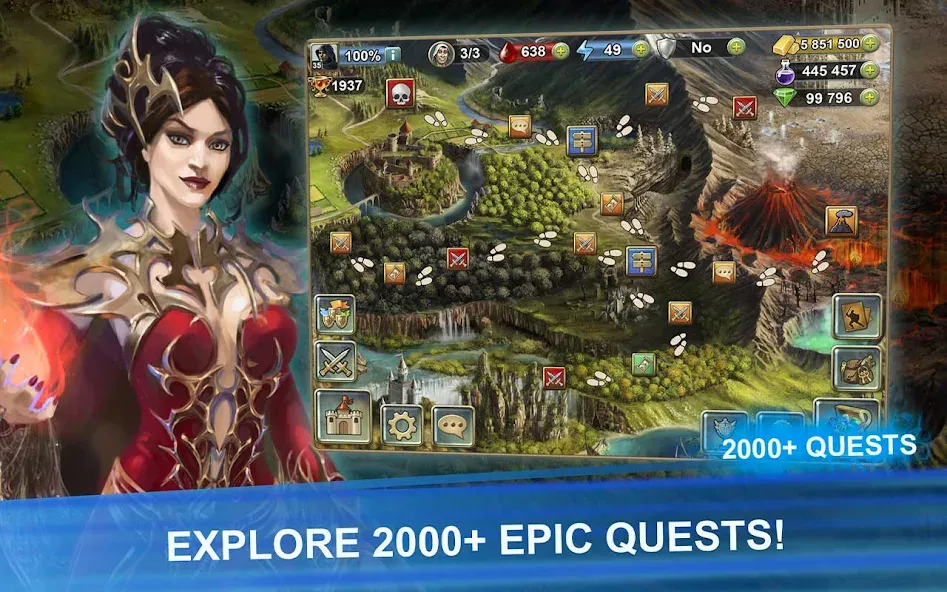 Blood of Titans: Card Battle [МОД Бесконечные монеты] Screenshot 3