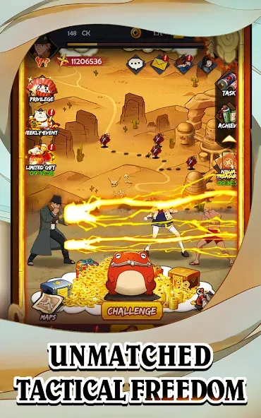 Ultimate Ninja AFK (Ултимейт Ниндзя АФК) [МОД Много монет] Screenshot 1