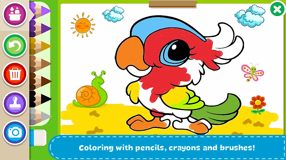 Coloring Book - Kids Paint [МОД Бесконечные деньги] Screenshot 1