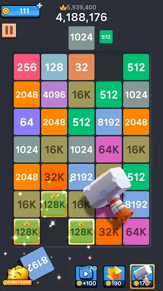 Drop Merge : Number Puzzle (Дроп Мердж) [МОД Много денег] Screenshot 5