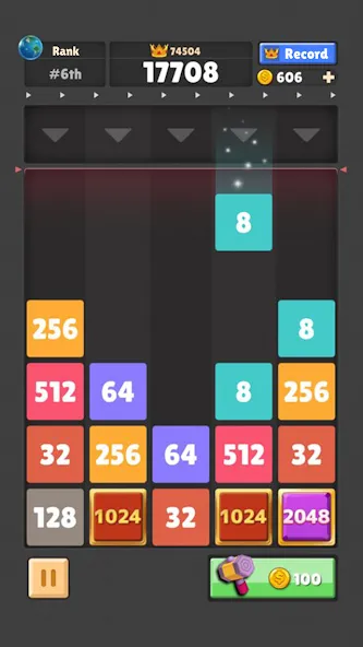 Drop The Number® : Merge Game (Дроп зе Намбер) [МОД Бесконечные монеты] Screenshot 1