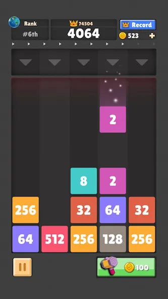 Drop The Number® : Merge Game (Дроп зе Намбер) [МОД Бесконечные монеты] Screenshot 2