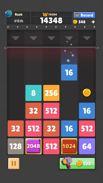 Drop The Number® : Merge Game (Дроп зе Намбер) [МОД Бесконечные монеты] Screenshot 3