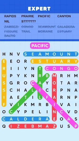 Word Search Puzzle Challenge (Уордсрч Пазл Челлендж) [МОД Все открыто] Screenshot 2