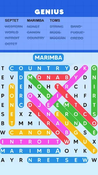 Word Search Puzzle Challenge (Уордсрч Пазл Челлендж) [МОД Все открыто] Screenshot 3