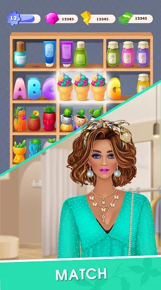 Fashion Triple Match: Dress Up (Фэшн Мердж) [МОД Меню] Screenshot 2