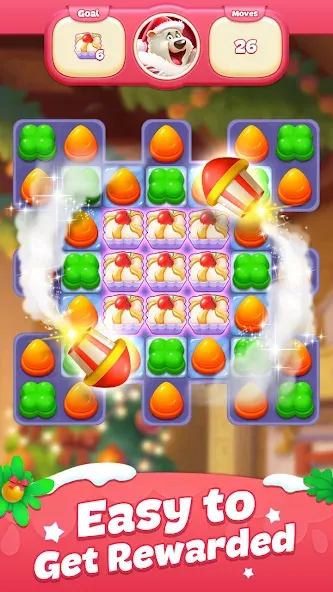 Sweet Candy Match: Puzzle Game (Свит Кэнди Матч) [МОД Бесконечные монеты] Screenshot 3