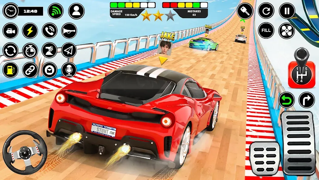 Crazy Ramp Car Stunt Master 3D (Крэйзи Рэмп Кар Стант Мастер 3Д) [МОД Много монет] Screenshot 4