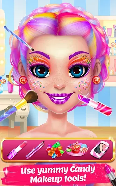 Candy Makeup Beauty Game [МОД Unlimited Money] Screenshot 2
