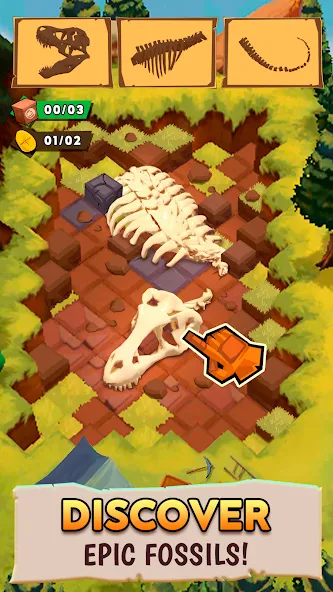Dino Quest 2: Dinosaur Fossil (Дино Квест 2) [МОД Menu] Screenshot 1