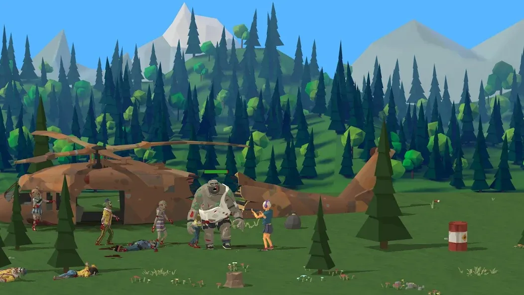 Zombie Forest 3: Underground (Зомби лес 3) [МОД Все открыто] Screenshot 3