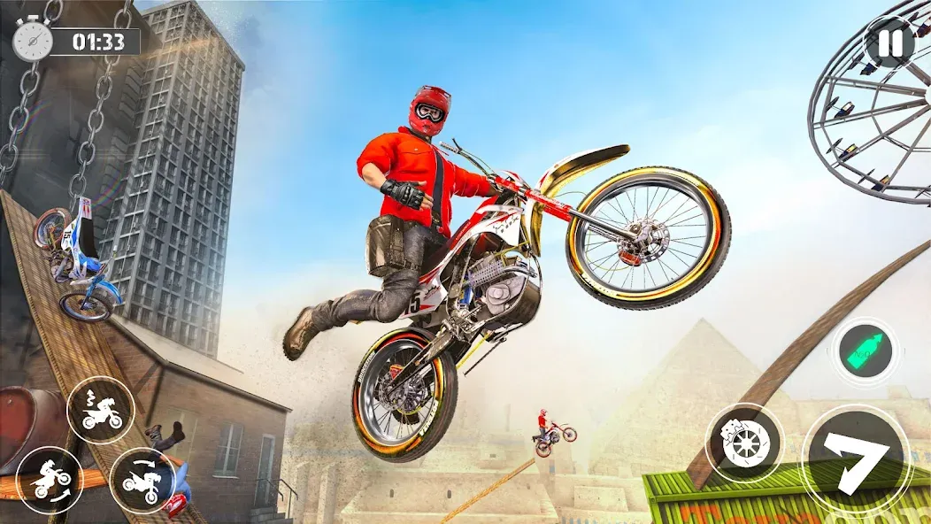 Bike Stunt Race Tricks Master [МОД Бесконечные деньги] Screenshot 1