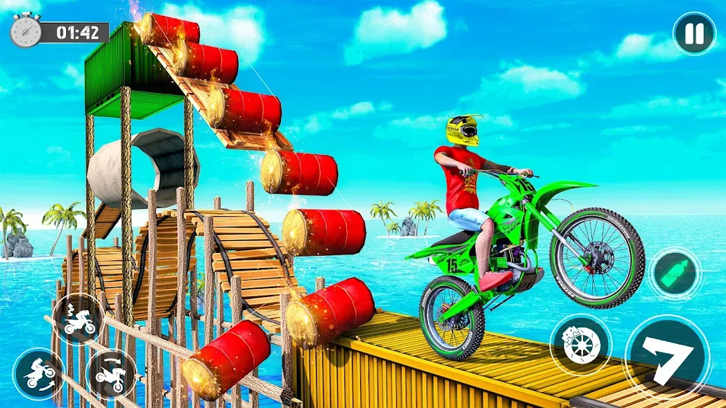 Bike Stunt Race Tricks Master [МОД Бесконечные деньги] Screenshot 3