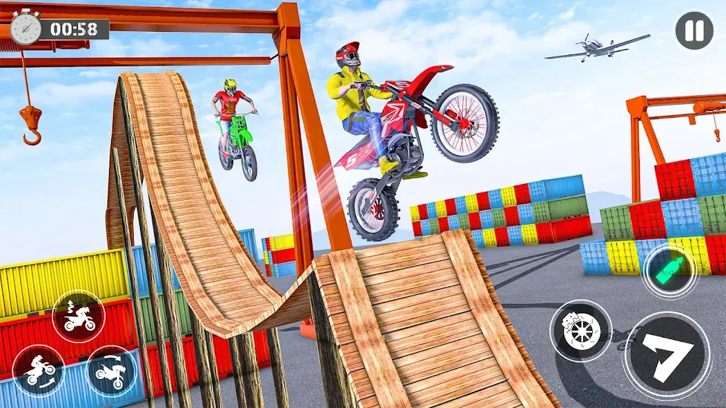 Bike Stunt Race Tricks Master [МОД Бесконечные деньги] Screenshot 4