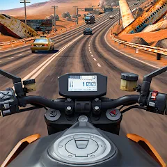 Скачать взлом Moto Rider GO: Highway Traffic (Мото Райдер ГО)  [МОД Mega Pack]