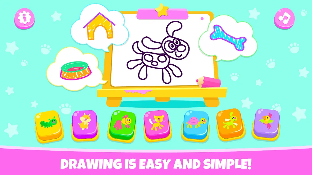 Drawing for kids! Toddler draw [МОД Бесконечные деньги] Screenshot 1