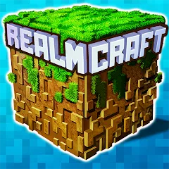 Взломанная Mini Block Craft Realm Craft (РеалмКрафт)  [МОД Много денег]