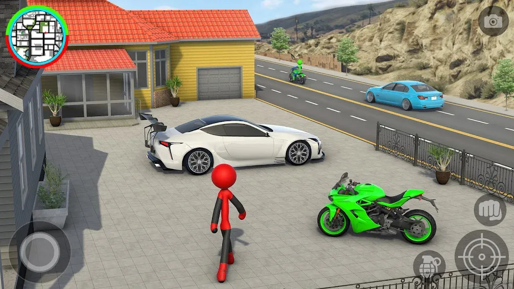 StickMan Rope Hero Spider Game (Стикмен Роуп Хиро Спайдер Гейм) [МОД Unlocked] Screenshot 1