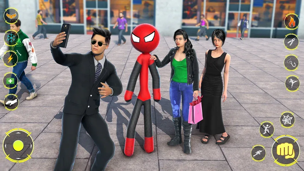 StickMan Rope Hero Spider Game (Стикмен Роуп Хиро Спайдер Гейм) [МОД Unlocked] Screenshot 2