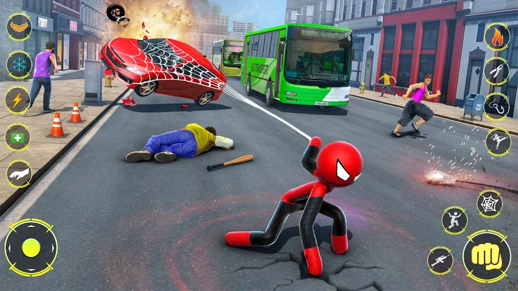 StickMan Rope Hero Spider Game (Стикмен Роуп Хиро Спайдер Гейм) [МОД Unlocked] Screenshot 3