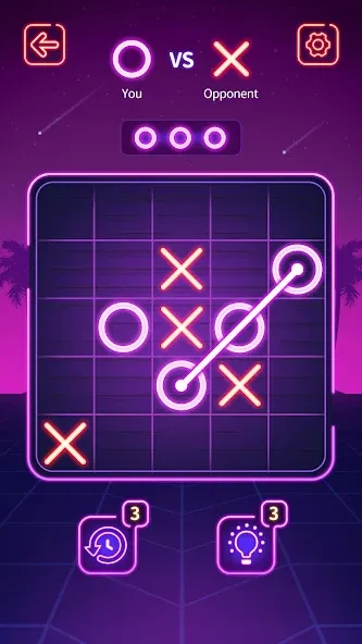 Tic Tac Toe - Offline XOXO (Тиктактое) [МОД Бесконечные деньги] Screenshot 1