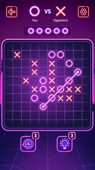 Tic Tac Toe - Offline XOXO (Тиктактое) [МОД Бесконечные деньги] Screenshot 2