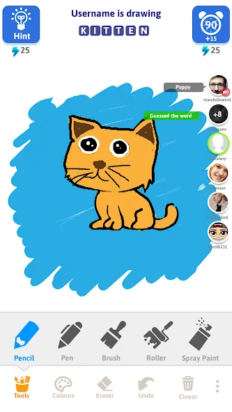 Draw N Guess Multiplayer [МОД Много монет] Screenshot 1