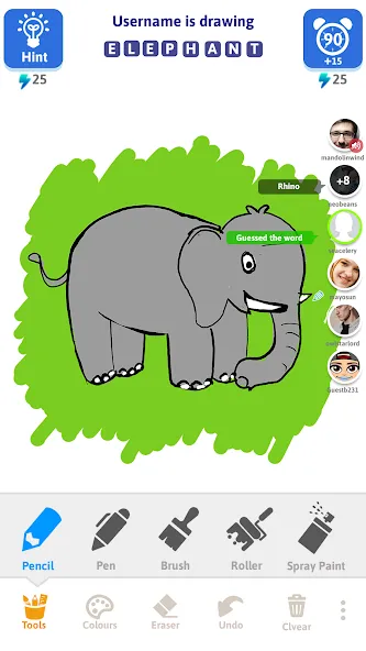 Draw N Guess Multiplayer [МОД Много монет] Screenshot 4